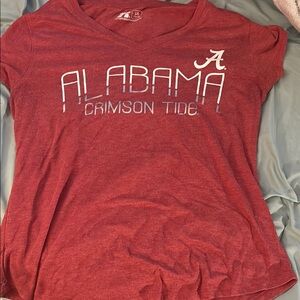 Russell Athletic Red and White Relaxed Short Sleeve Tee